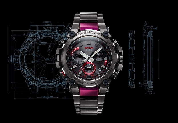 CASIO G-SHOCK นาฬิกาข้อมือ นาฬิกากันน้ำ นาฬิกาของแท้ ประกันศูนย์ CMG 1 ปี รุ่น MTG-B3000BD-1A นาฬิกาสีดำ