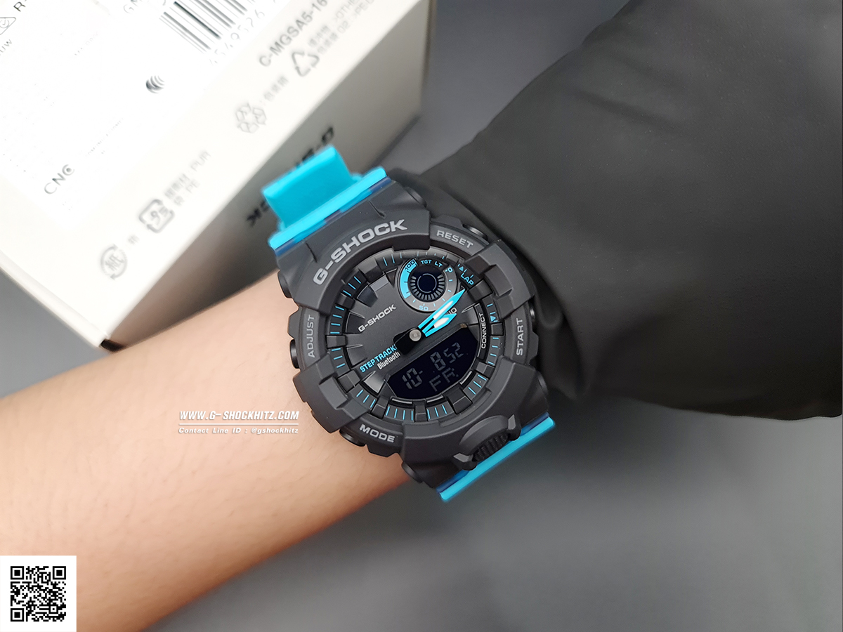 CASIO G-SHOCK นาฬิกาข้อมือ นาฬิกากันน้ำ นาฬิกาของแท้ ประกันศูนย์ CMG 1 ปี รุ่น GMA-B800SC-1A2 นาฬิกาสีฟ้า