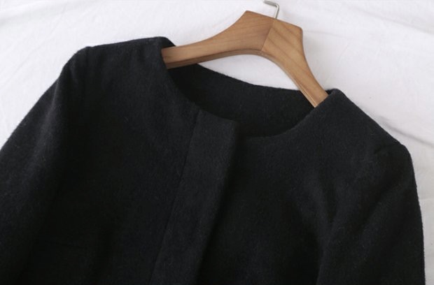 เสื้อโค้ทวูล Trench coat เสื้อโค้ทวูล โค้ทสีดำ แบรนด์ C&A AMISU สำเนา สำเนา