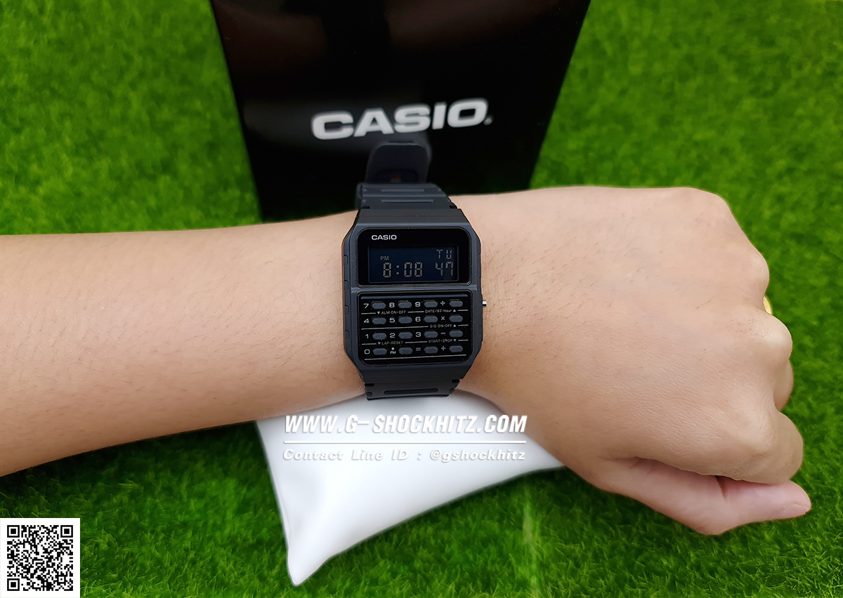 CASIO นาฬิกาคาสิโอ นาฬิกาข้อมือ นาฬิกากันน้ำ นาฬิกาของแท้ ประกันศูนย์ CMG 1 ปี รุ่น CA-53WF-1B นาฬิกาสีดำ