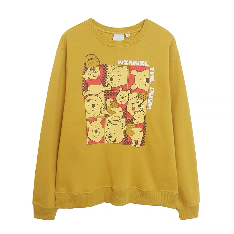 เสื้อวอร์ม สเวตเตอร์ Disney เสื้อหมีพูห์ สีเหลือง Winnie the pooh แขนยาว สีครีม ลายการ์ตูน DISNEYงานสวย มากคะ สำเนา สำเนา สำเนา เหลือง