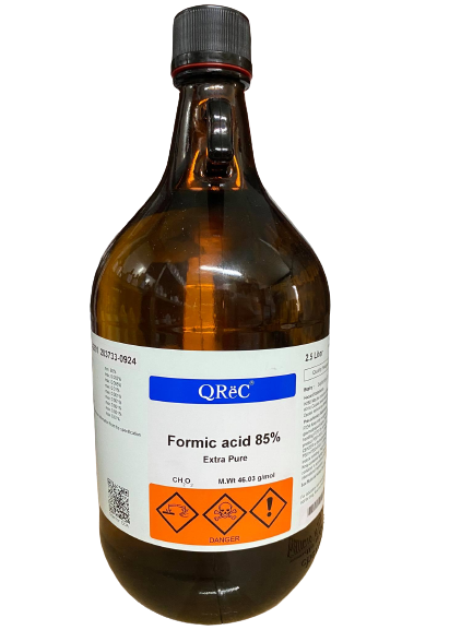 Formic Acid 85%, Extra pure (glass) 2.5 L. QReC™