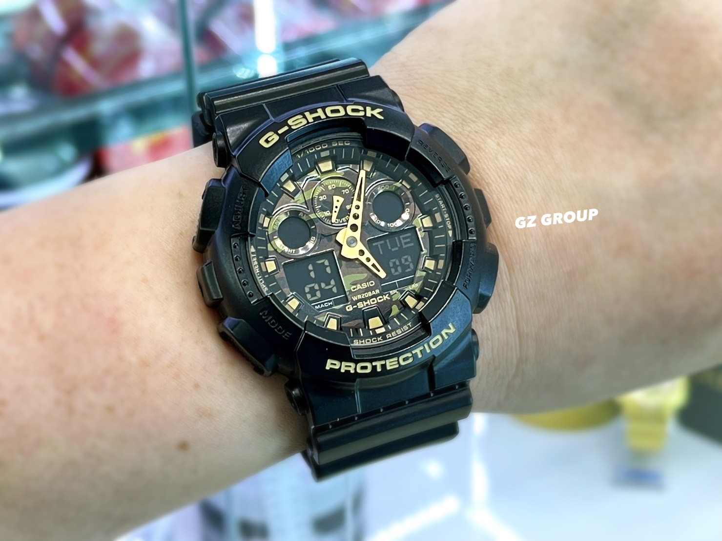 CASIO G-SHOCK นาฬิกาข้อมือ นาฬิกากันน้ำ นาฬิกาของแท้ ประกันศูนย์ CMG 1 ปี รุ่น GA-100CF-1A9 นาฬิกาสีดำ