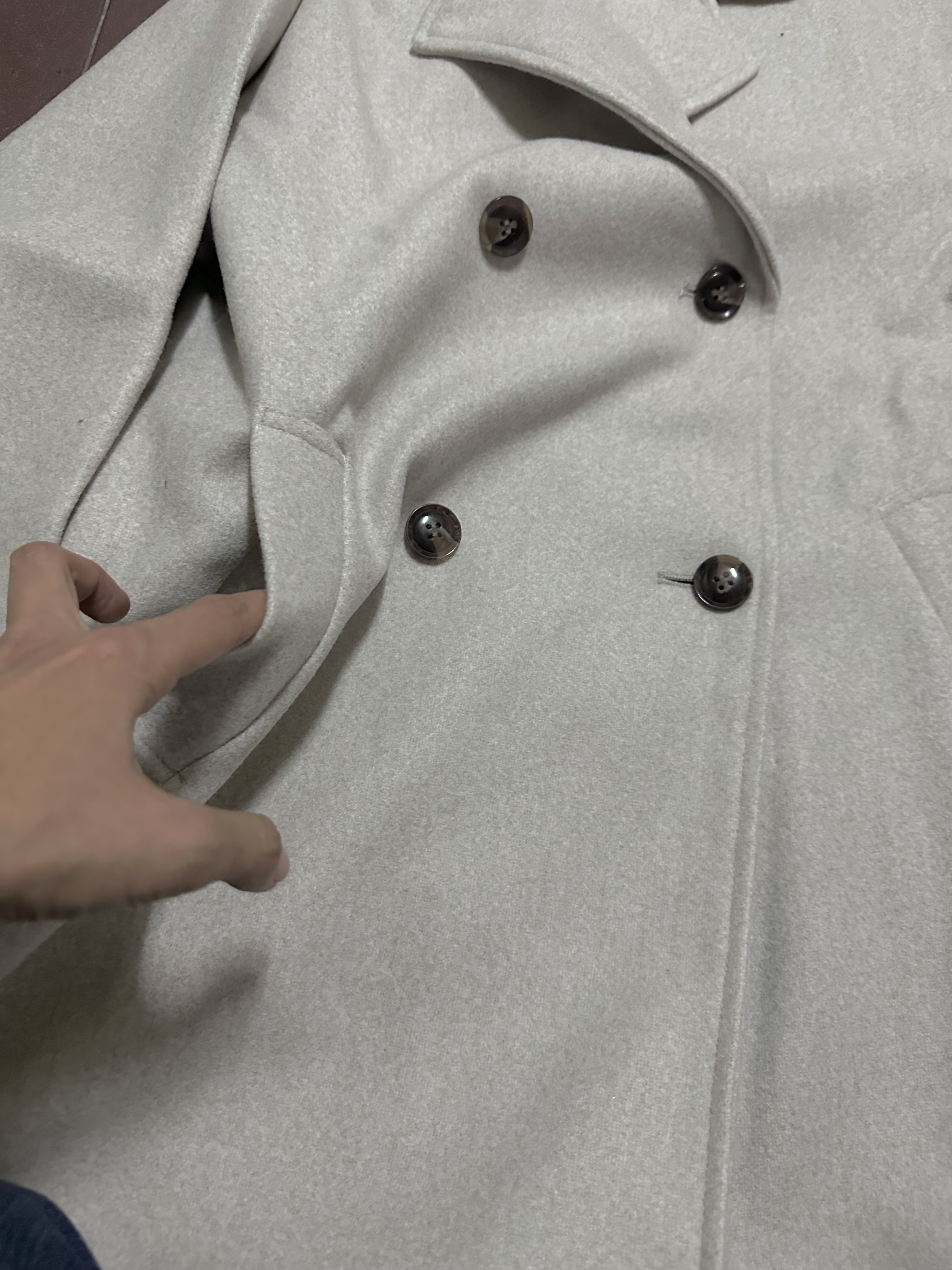 เสื้อโค้ทวูล Trench coat เสื้อโค้ทเฟอร์ โค้ทสักหลาดสีเบจ แบรนด์ Primark สำเนา สำเนา สำเนา สำเนา สำเนา สำเนา สำเนา