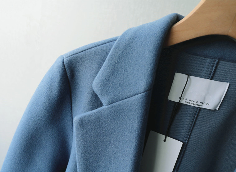 เสื้อโค้ท เสื้อโค้ทกันหนาว โค้ทวูล tailored knot coat สีเบจ แบรนด์ STRADIVARIUS สำเนา