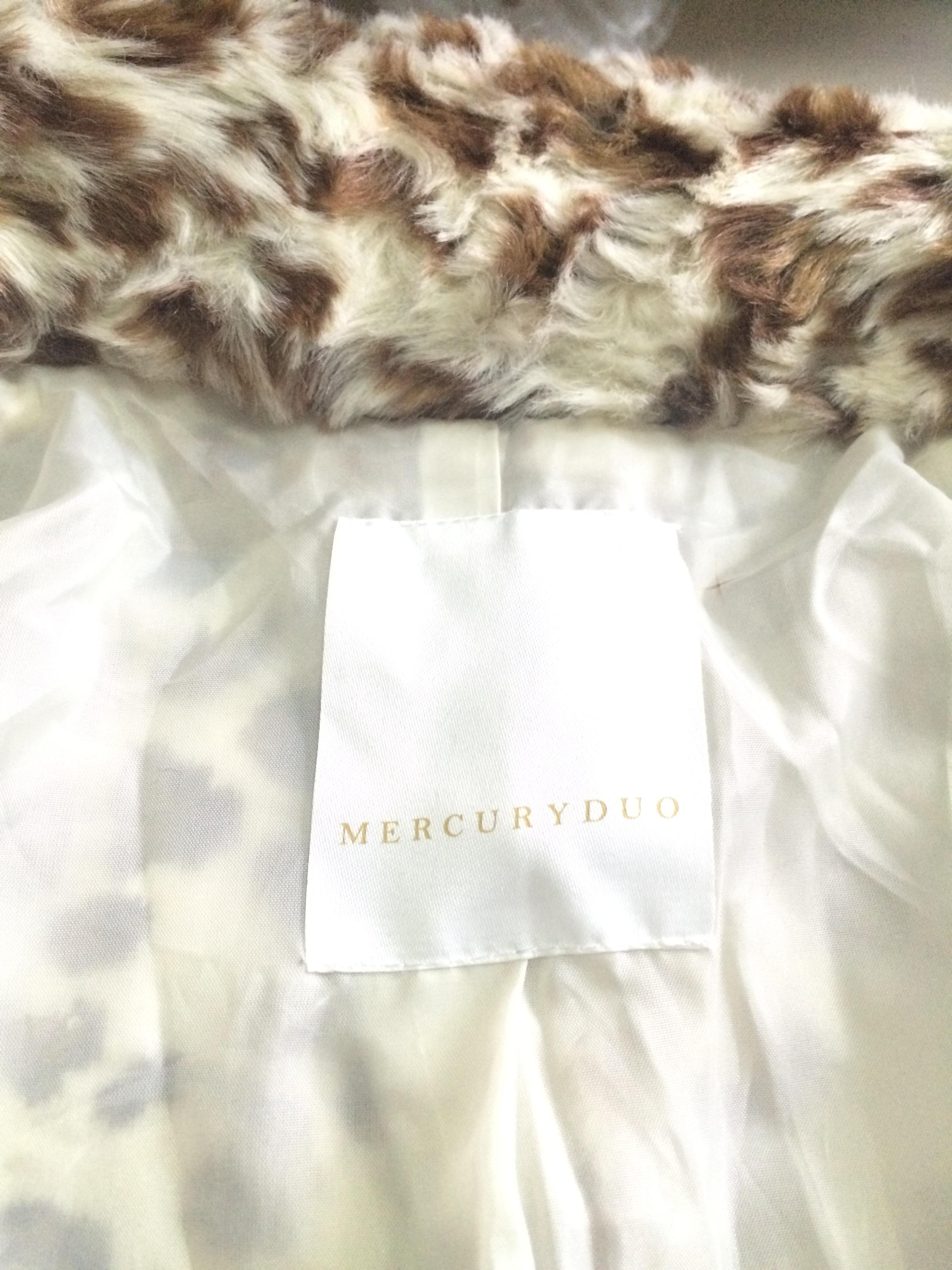 เสื้อกันหนาว เสื้อโค้ท กันหนาว brandname :MECURYDUO from JAPAN แท้100%แต่งขนนุ่ม ลายเสือดาว