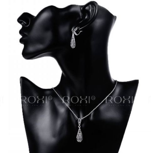 ต่างหูแฟชั่น ต่างหูออกงาน ประดับ เพชร คริสตัล รูปหยดน้ำ แกะลายไทย ๆ สวยหรู ดูผู้ดี ต่างหู เงิน ทอง และ เงินโบราณ 329353