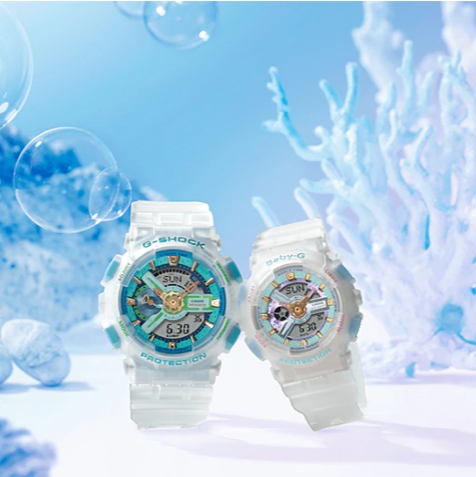 CASIO MID YEAR SALE G-SHOCK นาฬิกาข้อมือ นาฬิกากันน้ำ นาฬิกาของแท้ ประกันศูนย์ CMG 1 ปี รุ่น SLV-21A-7A นาฬิกาสีขาว