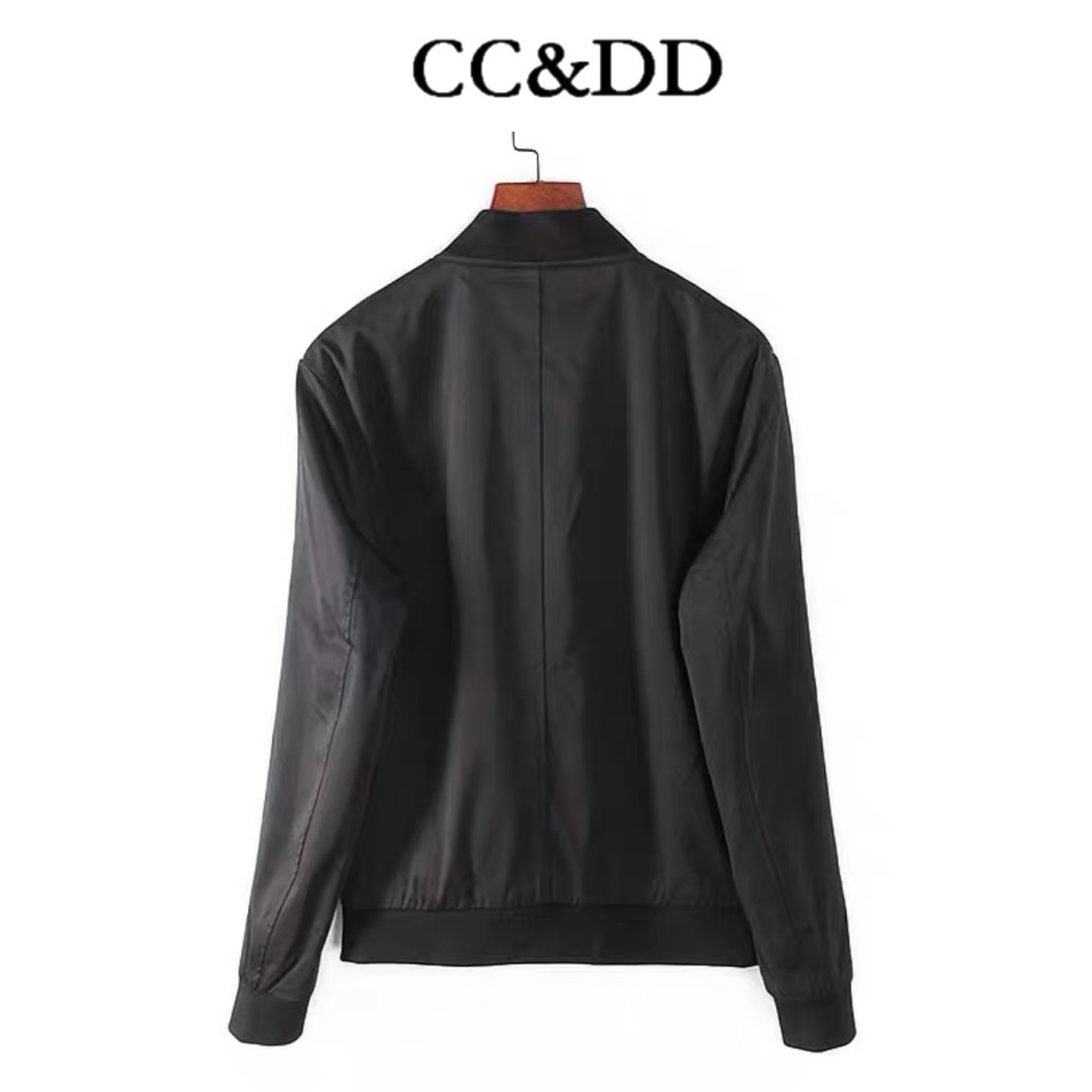เสื้อคลุม เสื้อวอร์ม เสื้อนอก แจ็คเก็ต พิมพ์ลาย แบรนด์ CC&Dd สำเนา เทาดำ