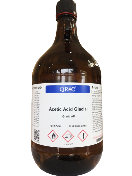 Acetic Acid Glacial, AR 2.5 L. (Glass) QReC™
