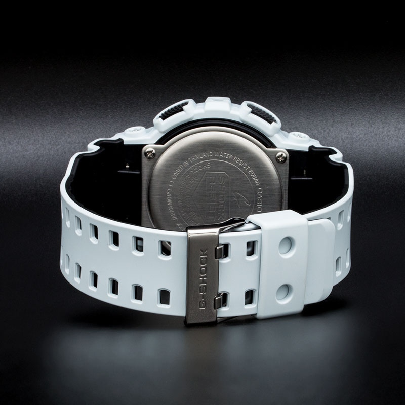 CASIO G-SHOCK นาฬิกาข้อมือ นาฬิกากันน้ำ นาฬิกาของแท้ ประกันศูนย์ CMG 1 ปี รุ่น GA-100L-7A นาฬิกาสีขาว