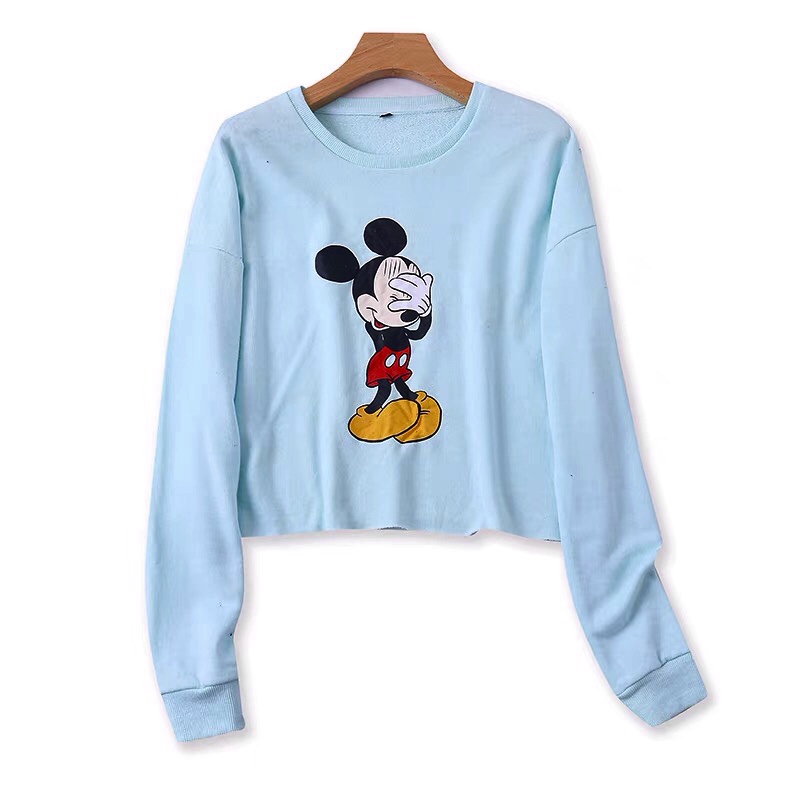 Disney เสื้อสเวตเตอร์ Disney แขนยาว สีเทา ลายMicky mouse เนื้อผ้า สีเทา สกรีน ลายมิคกี้ สำเนา สำเนา