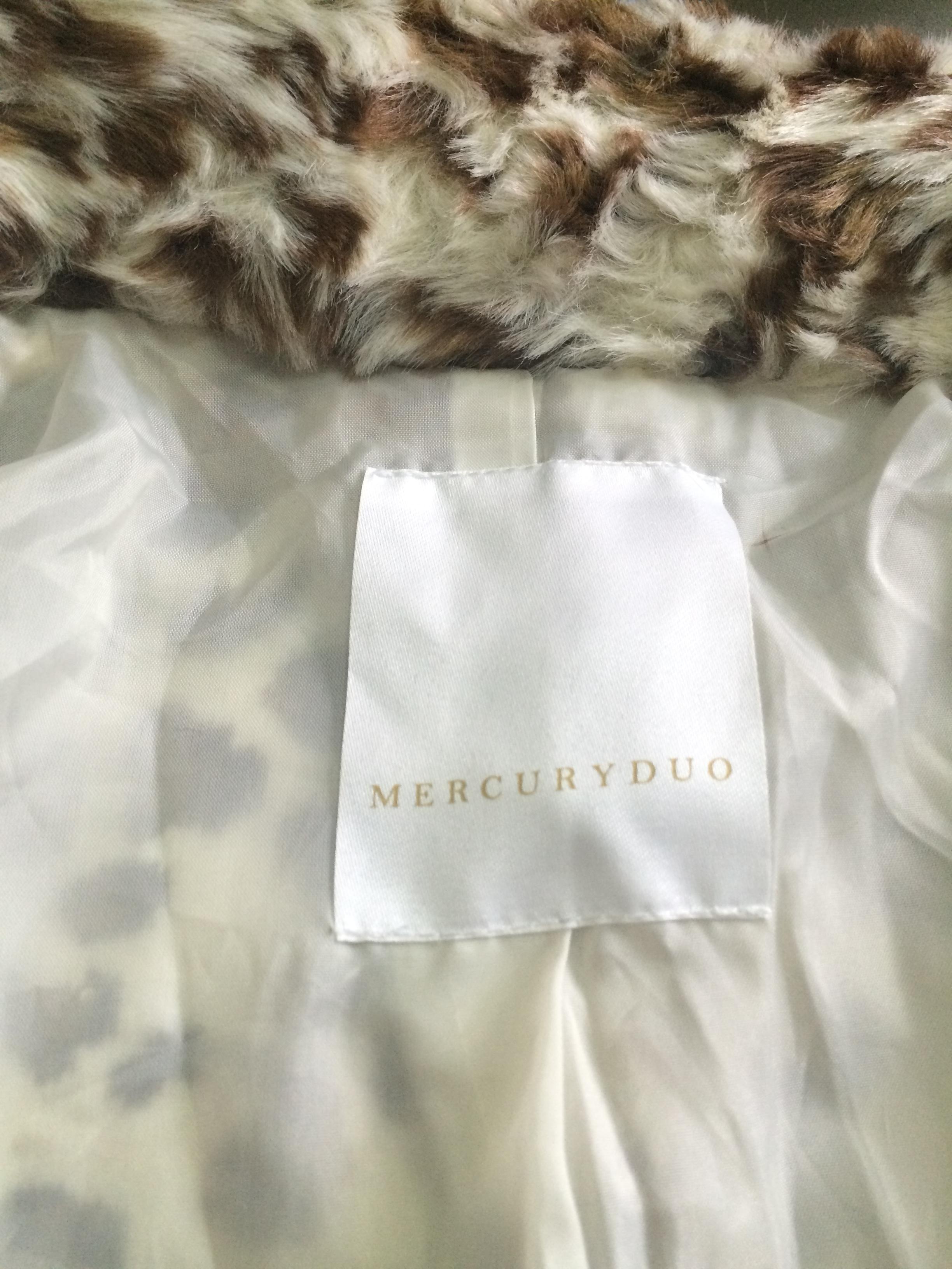 เสื้อกันหนาว เสื้อโค้ท กันหนาว brandname :MECURYDUO from JAPAN แท้100%แต่งขนนุ่ม ลายเสือดาว