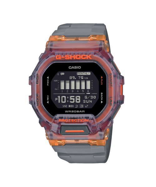 CASIO MID YEAR SALE G-SHOCK นาฬิกาข้อมือ นาฬิกากันน้ำ นาฬิกาของแท้ ประกันศูนย์ CMG 1 ปี รุ่น GBD-200SM-1A5 นาฬิกาสีเทา