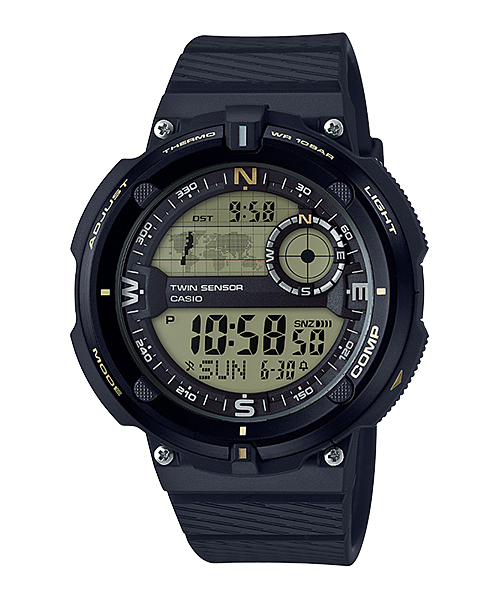 CASIO นาฬิกาคาสิโอ นาฬิกาข้อมือ นาฬิกากันน้ำ นาฬิกาของแท้ ประกันศูนย์ CMG 1 ปี รุ่น SGW-600H-9A นาฬิกาสีดำ