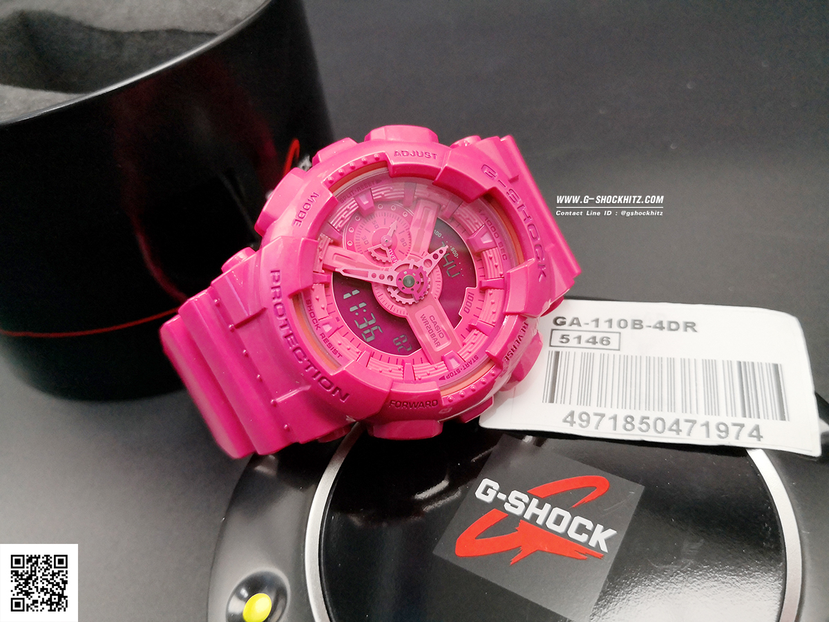 CASIO MID YEAR SALE G-SHOCK พร้อมส่ง นาฬิกาข้อมือ นาฬิกากันน้ำ นาฬิกาของแท้ ประกันศูนย์ CMG 1 ปี รุ่น GA-110B-4 นาฬิกาสีชมพู