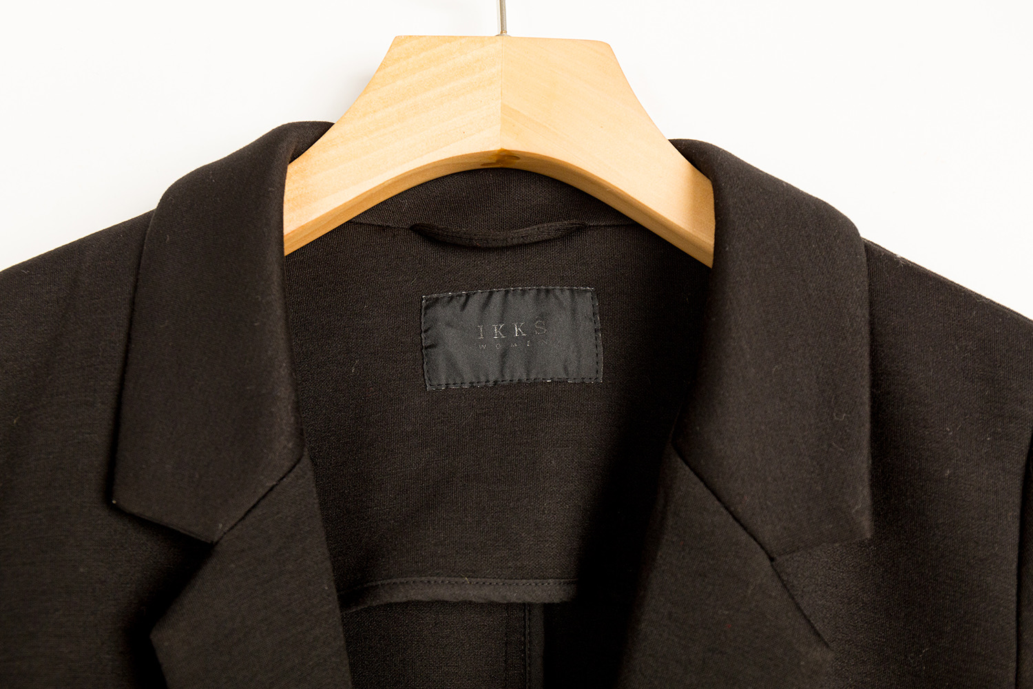 เสื้อโค้ทวูล Trench coat เสื้อโค้ทวูล โค้ทสีดำ แบรนด์ IKKS WOMAN