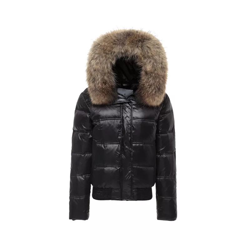 เสื้อกันหนาว ขนเป็ด แต่งหมวกฮูท สีดำ brandname ดัง ยุโรป MONCLER