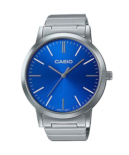 CASIO นาฬิกาคาสิโอ นาฬิกาข้อมือ นาฬิกากันน้ำ นาฬิกาของแท้ ประกันศูนย์ CMG 1 ปี รุ่น LTP-E118D-2A นาฬิกาสีเงิน