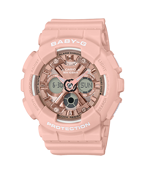CASIO BABY-G นาฬิกาข้อมือ นาฬิกากันน้ำ นาฬิกาของแท้ ประกันศูนย์ CMG 1 ปี รุ่น BA-130-4A นาฬิกาสีชมพู