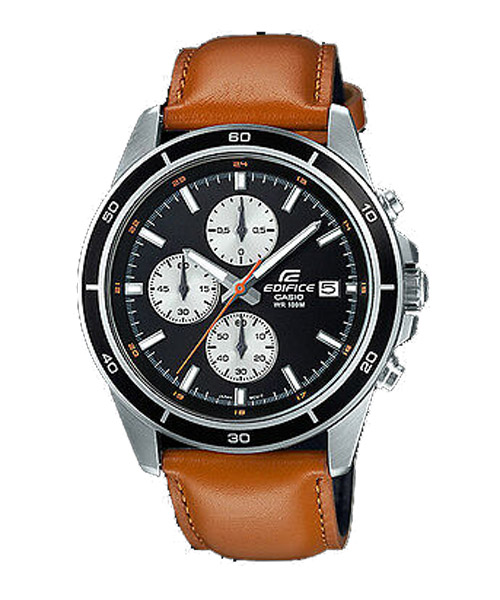 CASIO EDIFICE นาฬิกาข้อมือ นาฬิกากันน้ำ นาฬิกาของแท้ ประกันศูนย์ CMG 1 ปี รุ่น EFR-526L-1B นาฬิกาสีน้ำตาล