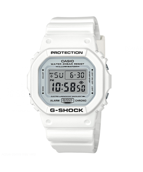 CASIO G-SHOCK นาฬิกาข้อมือ นาฬิกากันน้ำ นาฬิกาของแท้ ประกันศูนย์ CMG 1 ปี รุ่น DW-5600MW-7D นาฬิกาสีขาว