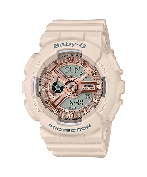CASIO BABY-G นาฬิกาข้อมือ นาฬิกากันน้ำ นาฬิกาของแท้ ประกันศูนย์ CMG 1 ปี รุ่น BA-110XCP-4A นาฬิกาสีชมพู