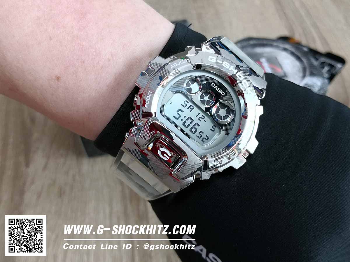 CASIO MID YEAR SALE G-SHOCK พร้อมส่ง นาฬิกาข้อมือ นาฬิกากันน้ำ นาฬิกาของแท้ ประกันศูนย์ CMG 1 ปี รุ่น GM-6900SCM-1 นาฬิกาสีเงิน