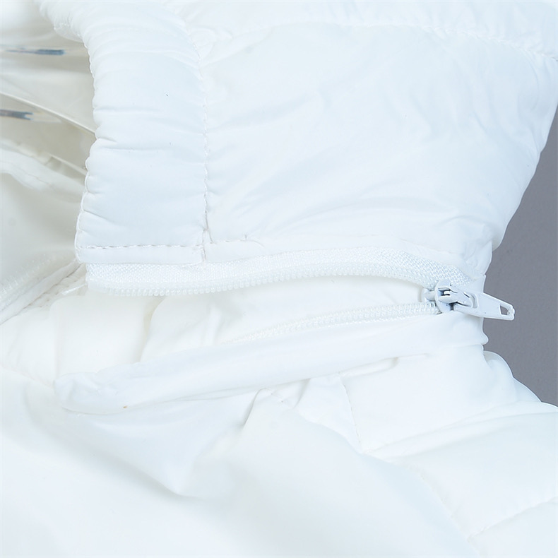 เสื้อกันหนาว บุนวมอุ่น แต่งเฟอร์ ฮู้ด สีขาวครีม LH สำเนา นู้ด