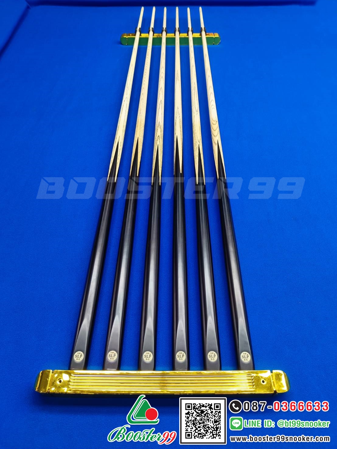 [TN02-TN03] ที่วางไม้คิว ติดผนัง 6 ด้าม พลาสติก สีเงิน-สีทอง