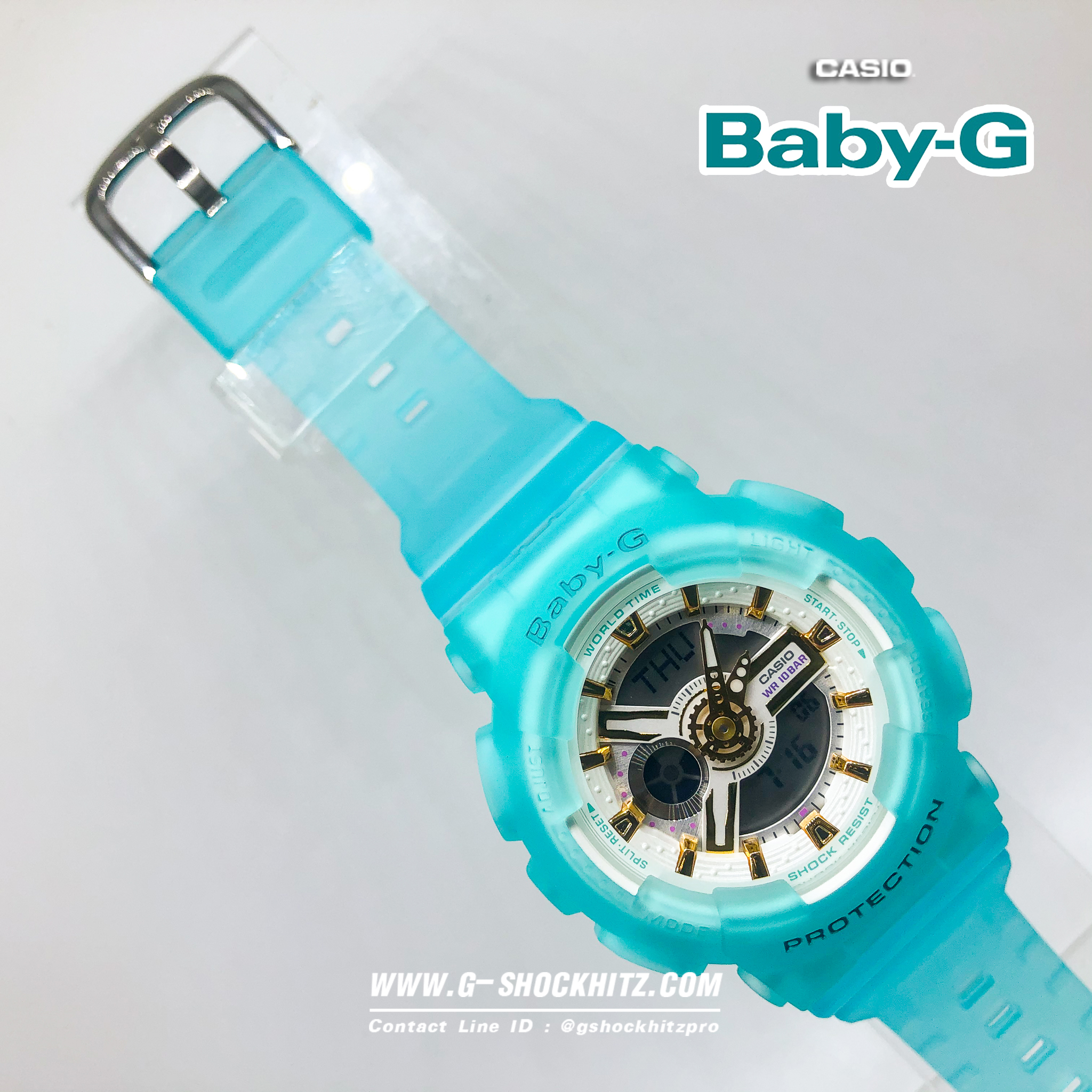 CASIO BABY-G นาฬิกาข้อมือ นาฬิกากันน้ำ นาฬิกาของแท้ ประกันศูนย์ CMG 1 ปี รุ่น BA-110SC-2A นาฬิกาสีเขียว