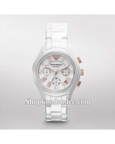 EMPORIO ARMANI AR1417 LADIES CHRONOGRAPH CERAMIC WATCH