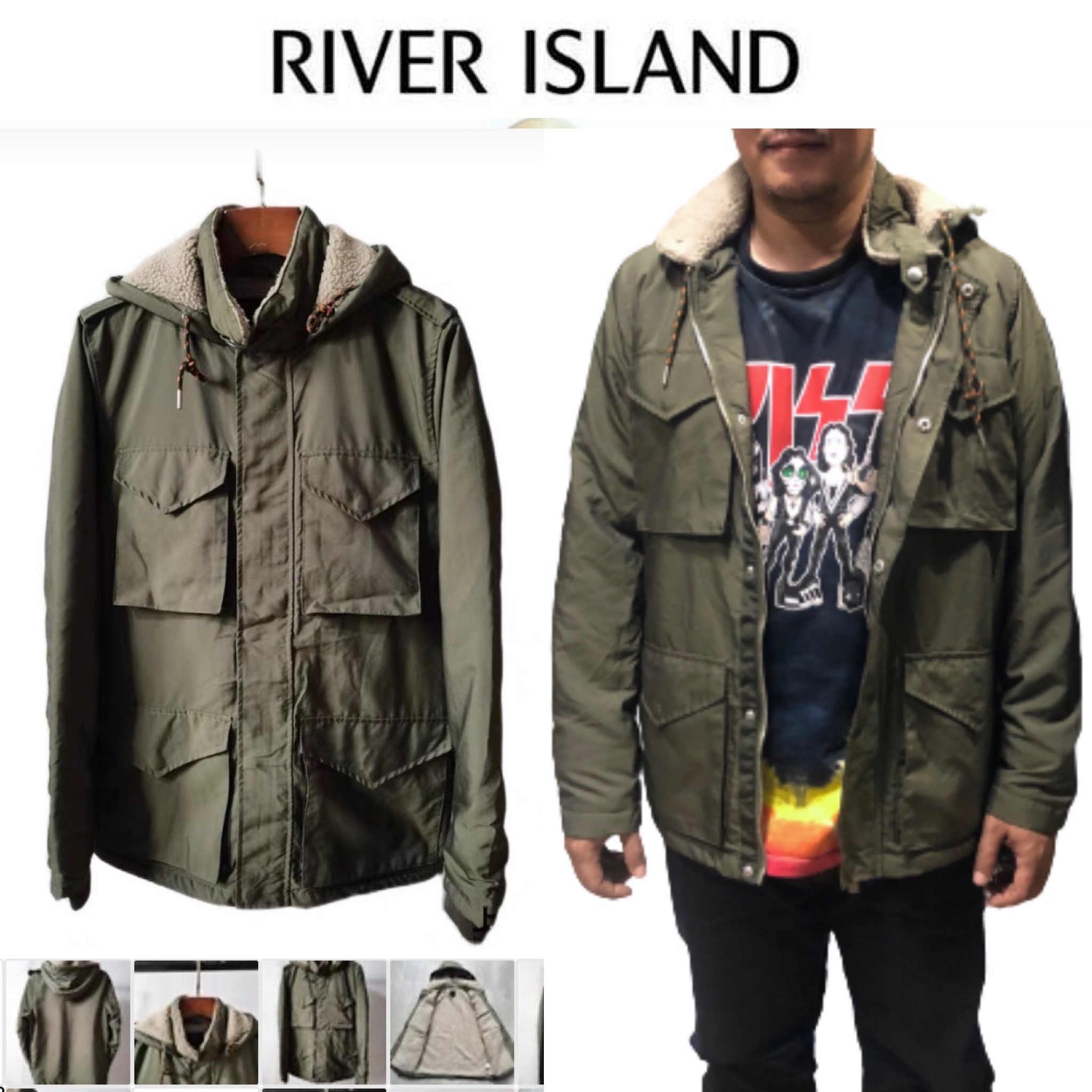 River Island เสื้อทหาร เสื้อฮู้ด เสื้อนอกแนวทหาร แพทเทินสวย เท่ห์มาก คะ ลายพราง