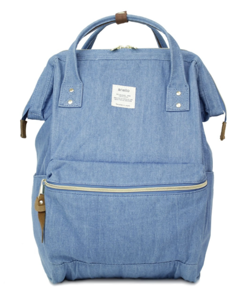กระเป๋า เป้ สะพายหลัง ANELLO Square Rucksack •เนื้อผ้าDenim Blue •งานเทพ งาน Top mirror เป๊ะทุกจุดคะ•มีซิบหลัง Mini size : กxสxหน :23x35x14cm