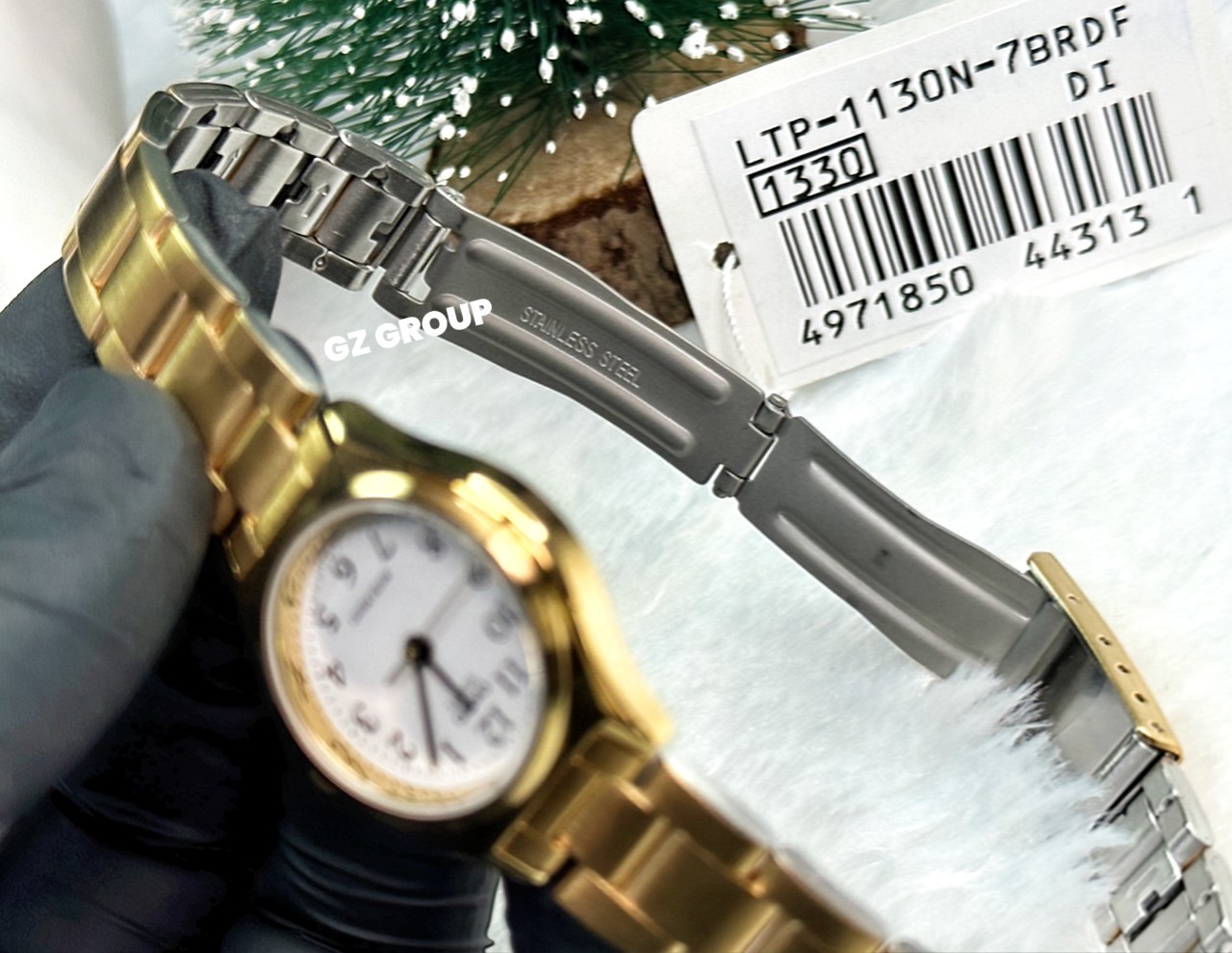 CASIO MID YEAR SALE นาฬิกาคาสิโอ พร้อมส่ง นาฬิกาข้อมือ นาฬิกากันน้ำ นาฬิกาของแท้ BTS ประกันศูนย์ CMG 1 ปี รุ่น LTP-1130N-7B นาฬิกาสีทอง