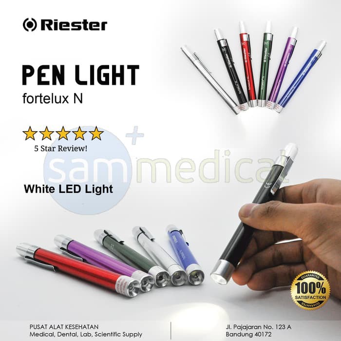 RIESTER ปากกาไฟฉาย รุ่น fortelux N LED (แสงสีขาว หลอดLED) (สอบถามและสั่งซื้อราคาพิเศษได้ทางไลน์ @ddmedic)
