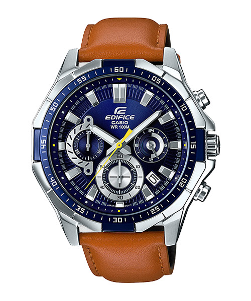 CASIO EDIFICE นาฬิกาข้อมือ นาฬิกากันน้ำ นาฬิกาของแท้ ประกันศูนย์ CMG 1 ปี รุ่น EFR-554L-2A นาฬิกาสีน้ำตาล