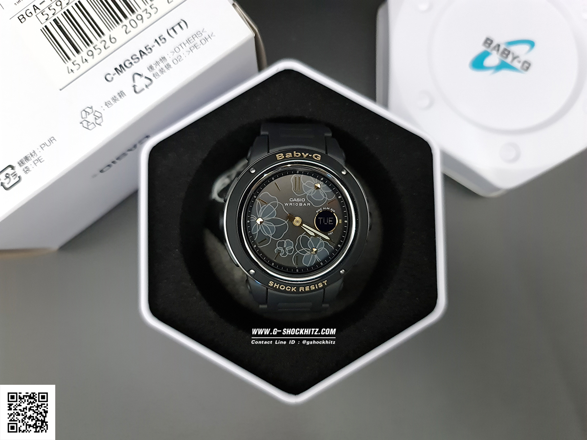 CASIO BABY-G นาฬิกาข้อมือ นาฬิกากันน้ำ นาฬิกาของแท้ ประกันศูนย์ CMG 1 ปี รุ่น BGA-150FL-1A นาฬิกาสีดำ