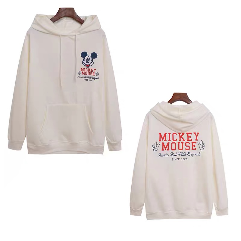 Disney เสื้อฮู้ดสเวตเตอร์ เสื้อวอร์ม แขนยาว สีครีม MICKEY งาน DISNEYสำเนา สำเนา สำเนา เทา