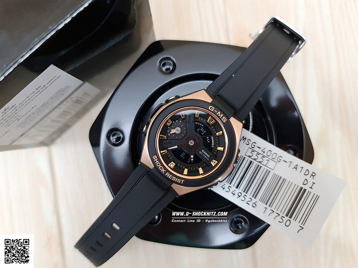 CASIO MID YEAR SALE G-MS พร้อมส่ง นาฬิกาข้อมือ นาฬิกากันน้ำ นาฬิกาของแท้ ประกันศูนย์ CMG 1 ปี รุ่น MSG-400G-1A1 นาฬิกาสีดำ