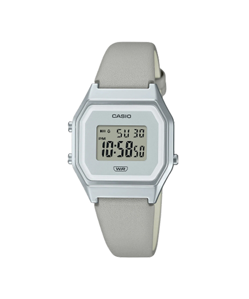CASIO EDIFICE นาฬิกาข้อมือ นาฬิกากันน้ำ นาฬิกาของแท้ ประกันศูนย์ CMG 1 ปี รุ่น LA680WEL-8 นาฬิกาสีเทา