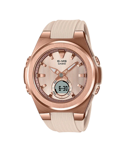 CASIO G-MS นาฬิกาข้อมือ นาฬิกากันน้ำ นาฬิกาของแท้ ประกันศูนย์ CMG 1 ปี รุ่น MSG-C150G-4A นาฬิกาสีชมพู