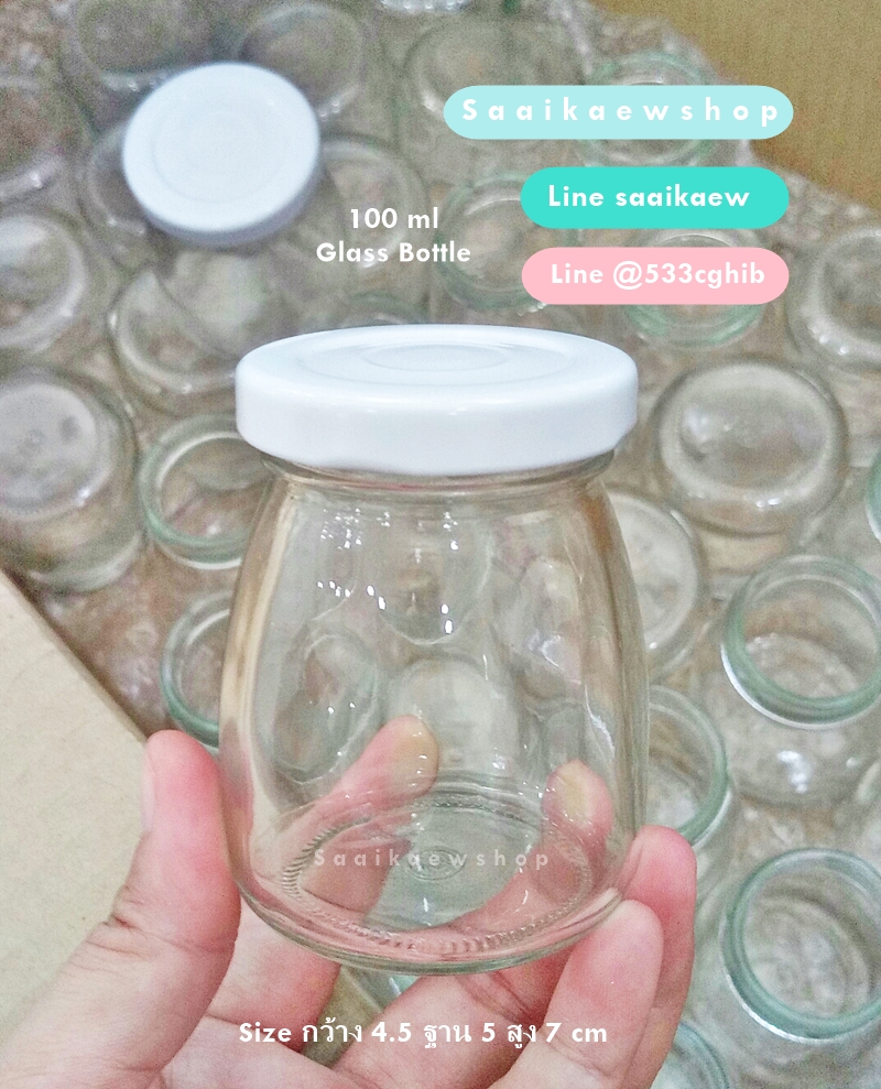 ขวดแก้วพุดดิ้ง 100 ml. สไตล์ ญี่ปุ่น