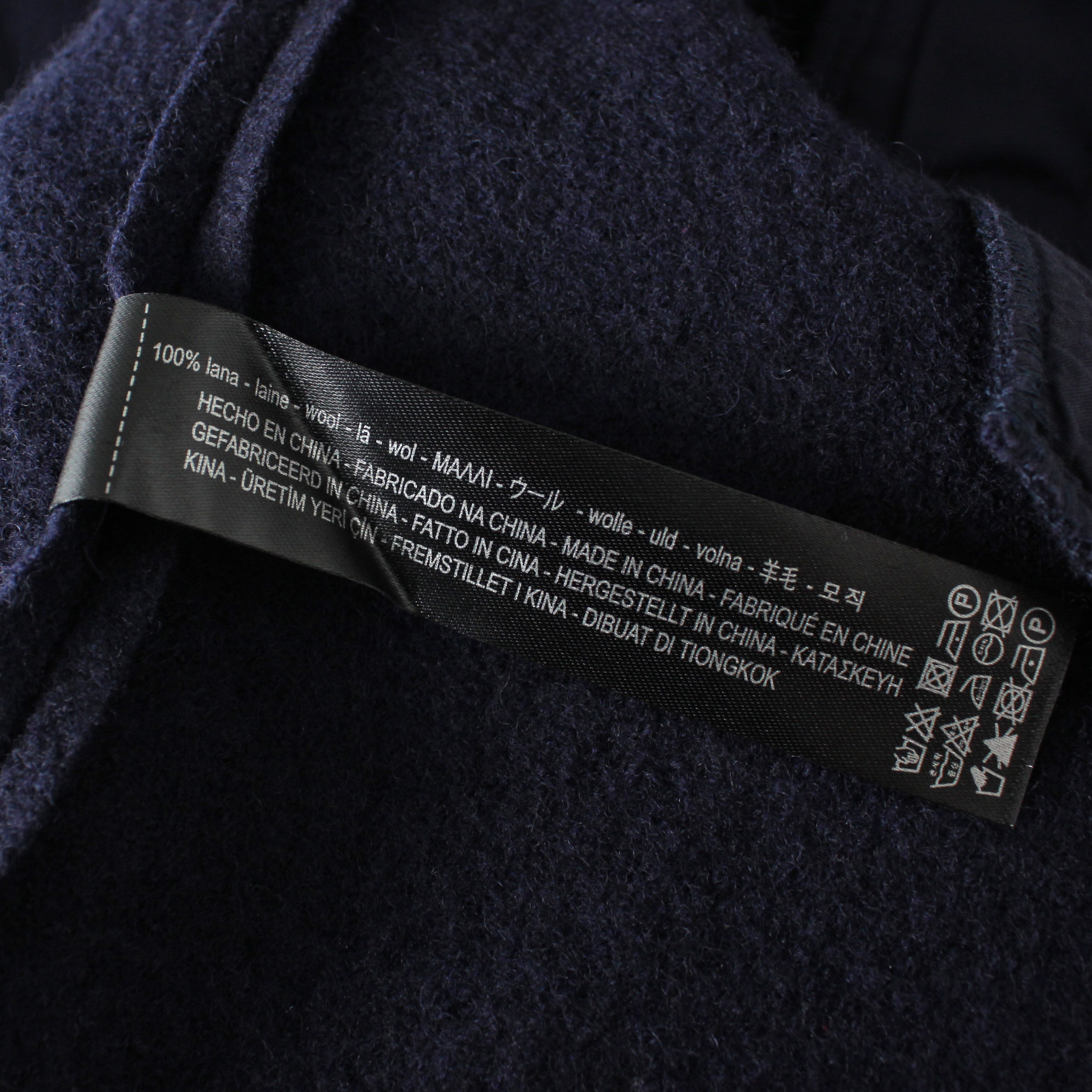 Zara เสื้อโค้ท เสื้อกันหนาว เนื้อผ้าสักหลาดวูล สีน้ำเงินกรม แบรนด์zara