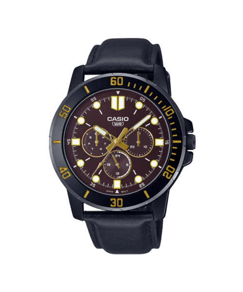 CASIO นาฬิกาคาสิโอ นาฬิกาข้อมือ นาฬิกากันน้ำ นาฬิกาของแท้ ประกันศูนย์ CMG 1 ปี รุ่น MTP-VD300BL-5E นาฬิกาสีดำ