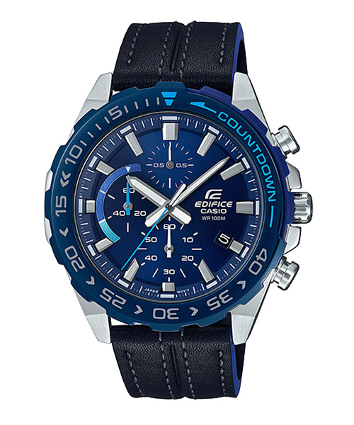 CASIO EDIFICE นาฬิกาข้อมือ นาฬิกากันน้ำ นาฬิกาของแท้ ประกันศูนย์ CMG 1 ปี รุ่น EFR-566BL-2A นาฬิกาสีดำ
