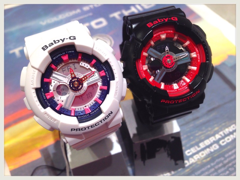 CASIO BABY-G นาฬิกาข้อมือ นาฬิกากันน้ำ นาฬิกาของแท้ ประกันศูนย์ CMG 1 ปี รุ่น BA-110SN-1A นาฬิกาสีดำ