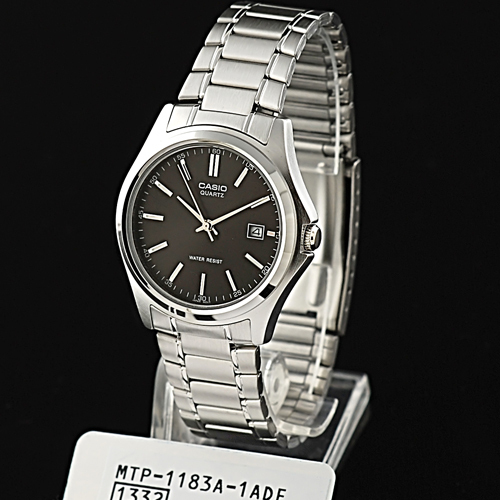 CASIO นาฬิกาคาสิโอ นาฬิกาข้อมือ นาฬิกากันน้ำ นาฬิกาของแท้ ประกันศูนย์ CMG 1 ปี รุ่น LTP-1183A-1A นาฬิกาสีเงิน