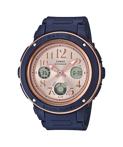CASIO BABY-G นาฬิกาข้อมือ นาฬิกากันน้ำ นาฬิกาของแท้ ประกันศูนย์ CMG 1 ปี รุ่น BGA-150PG-2B1 นาฬิกาสีน้ำเงิน
