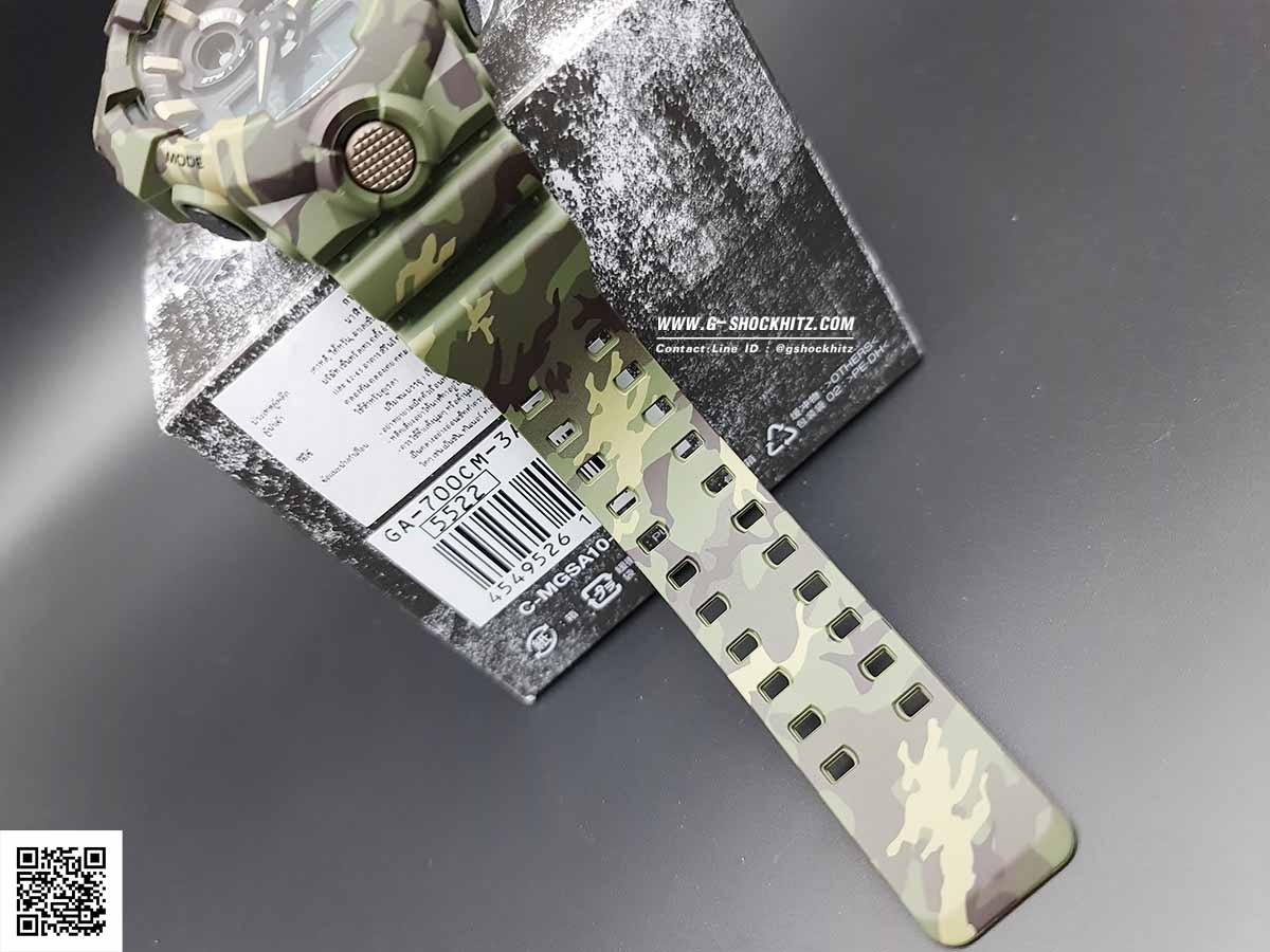 CASIO G-SHOCK นาฬิกาข้อมือ นาฬิกากันน้ำ นาฬิกาของแท้ ประกันศูนย์ CMG 1 ปี รุ่น GA-700CM-3A นาฬิกาสีเขียว